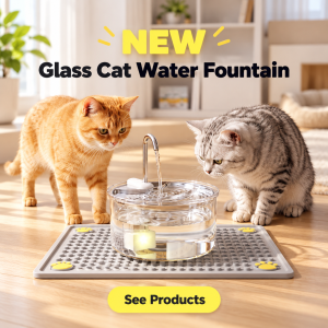 Glass Cat Water Fountain